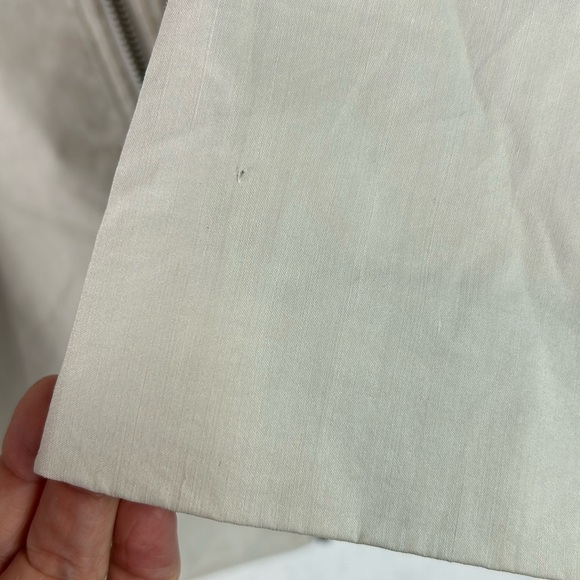 Eileen Fisher Polished Ramie A-Line Jacket Zipper Women light tan cream - Picture 8 of 8